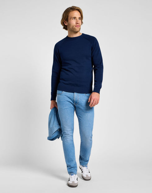 Lee Men's Clean Raglan Sweater in True Navy